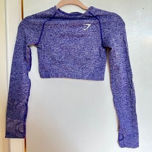 Gymshark Seamless Long Sleeve Crop - Purple